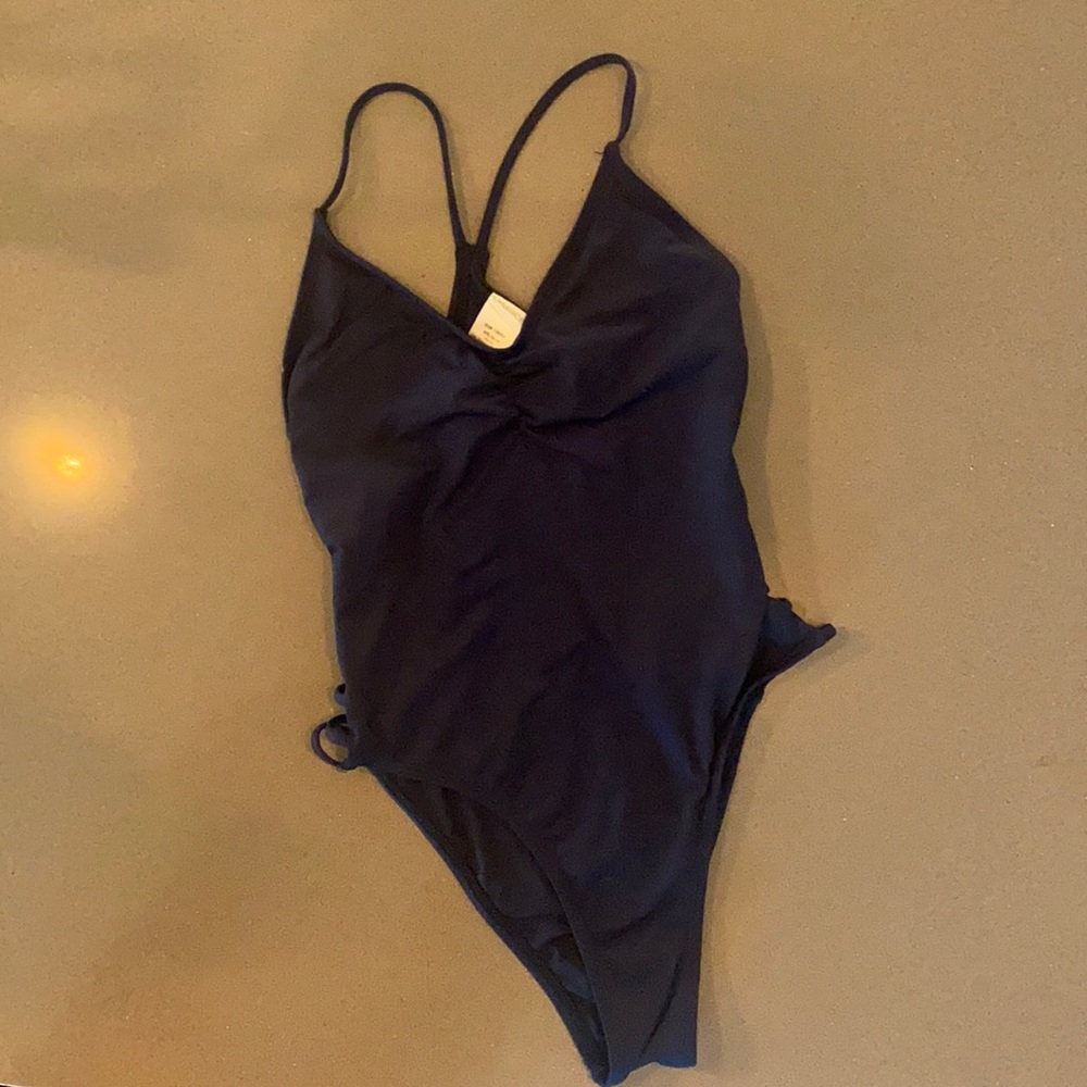 L*space Navy Blue cutout One Piece Swimsuit